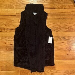 NWT Croft & Barrow Black Fleece Vest